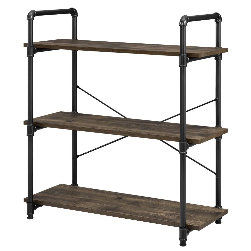 Rustic Brown 3-Shelf Bookcase T1676