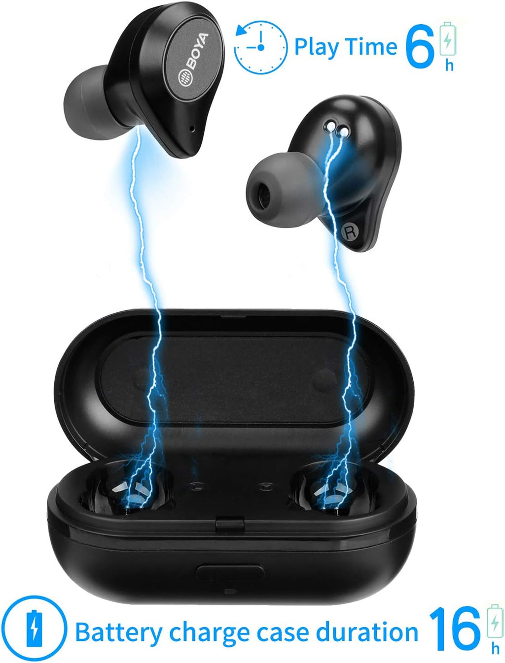 Black Wireless Earbuds Pack of 2 A737