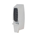 Mechanical Pushbutton Auxiliary Lock with Thumbturn Deadbolt Satin Chrome G726