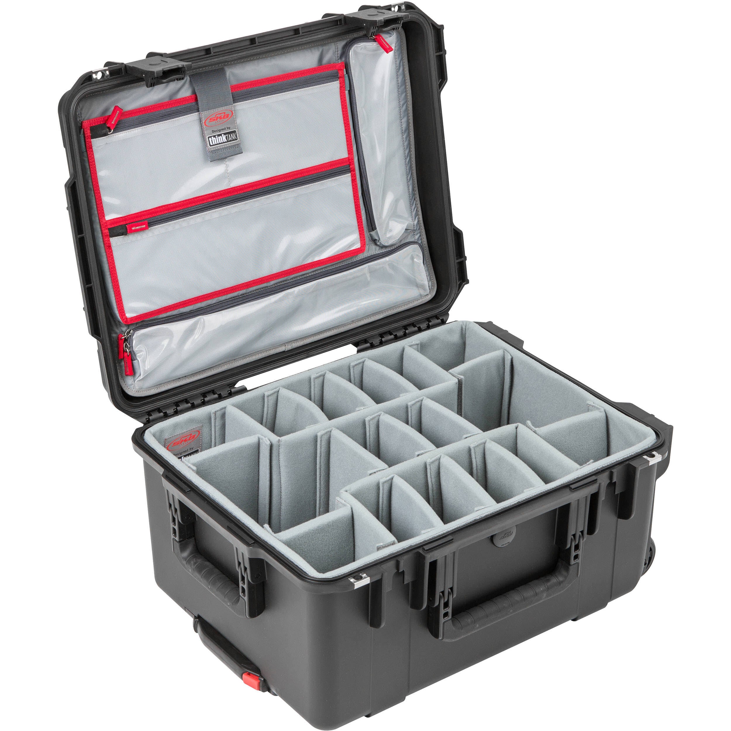 Black/Gray Case with Photo Dividers & Lid Organizer Y575923