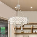 5 - Light Drum Chandelier with Crystal Accents T4370