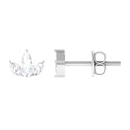1/4 CT Marquise Cut Diamond Stud Earrings in Leaf Design, 925 Sterling Silver T80602