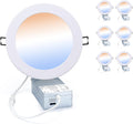 5 CCT Adjustable Dimmable 4-inch Recessed Light with Junction Box, 6 Pack I853061