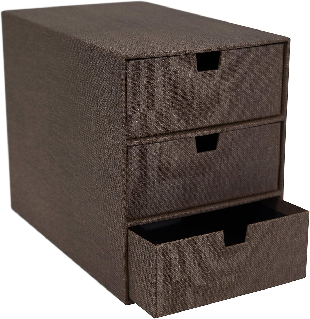 3-Drawer Canvas Fiberboard Desk Organizer I93373