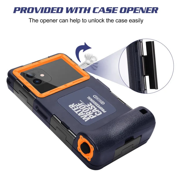 Waterproof Protective Case for Phones Up to 6.9 Inch with Lanyard A789