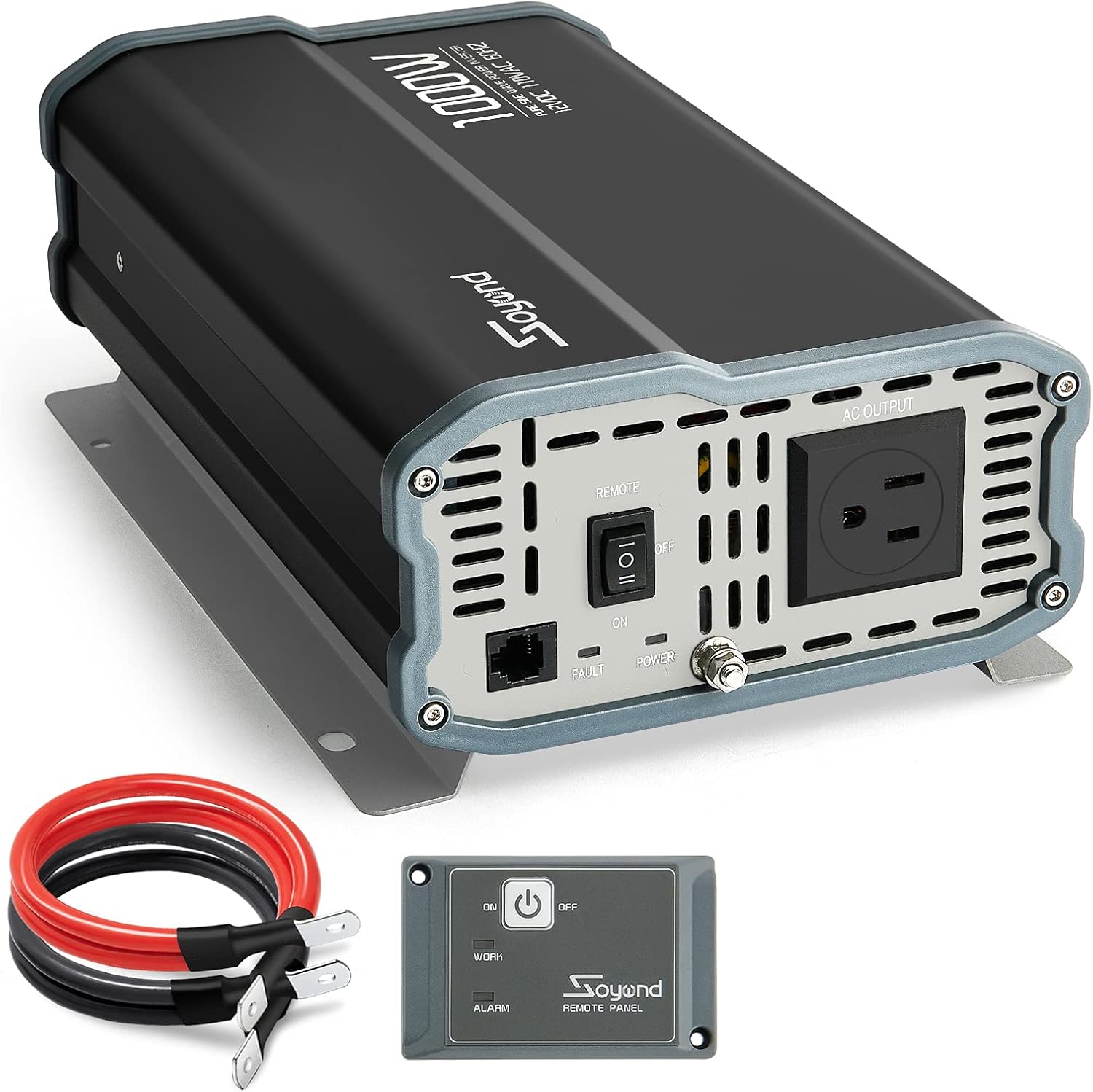 Pure Sine Wave 1000 Watt 12vdc to 120vac Car Inverter with Dual Ac Outlets V8063