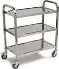 3 Shelf Stainless Steel Utility Cart, 400 Pound Capacity C21571