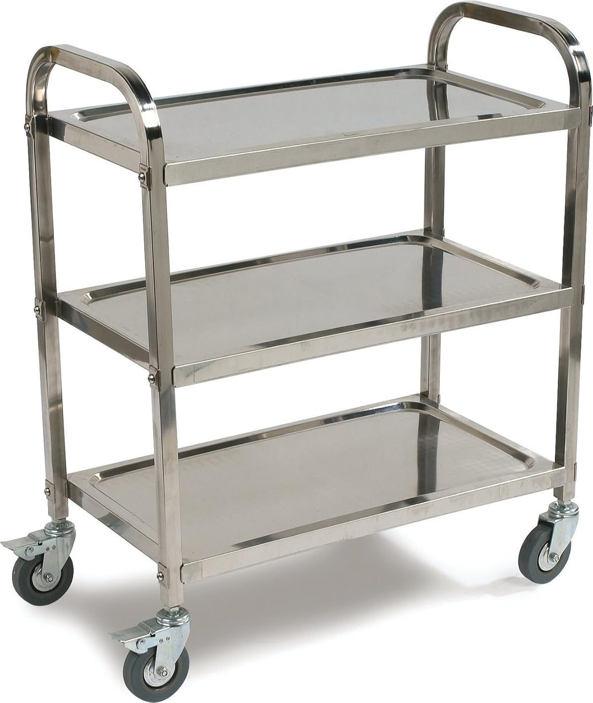 3 Shelf Stainless Steel Utility Cart, 400 Pound Capacity C21571