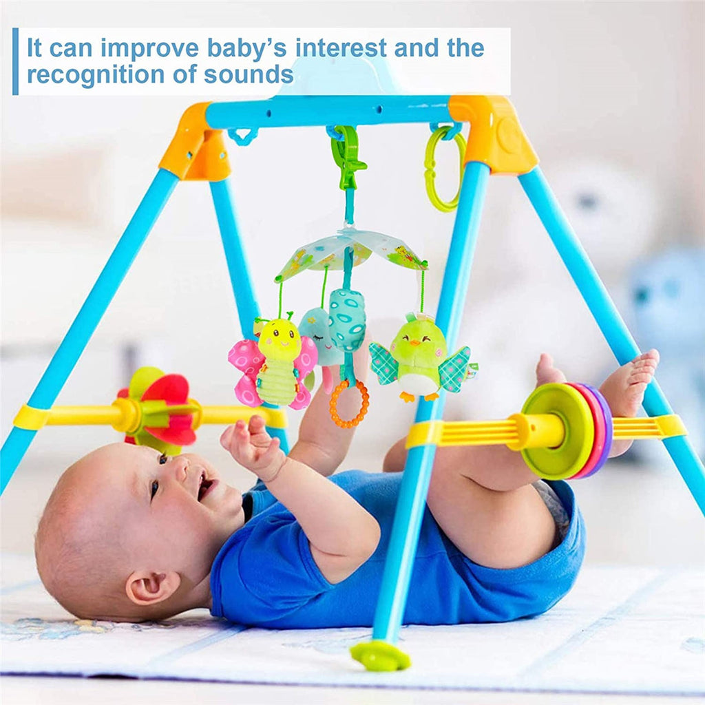 Baby Car Seat Clip On Stroller Toy With Birds And Hanging Rattle Sensory Activity Toy Z53354
