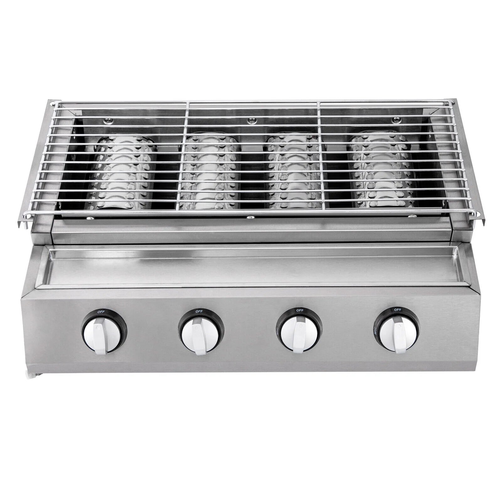 4-Burner Portable Propane Gas Grill with Steel Hood D593404