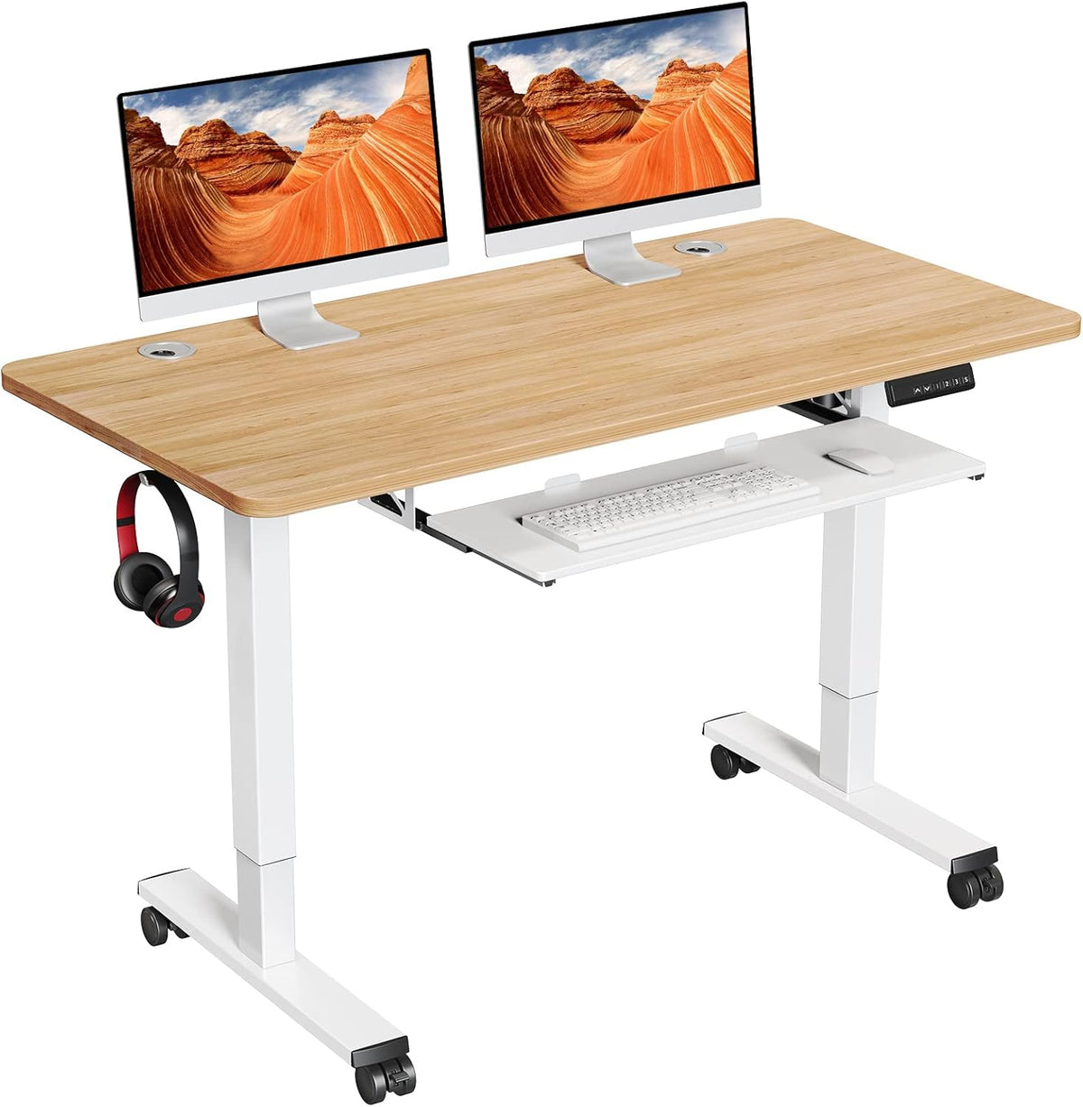 Electric Standing Desk Adjustable Height 48x24 in with Memory Controller S9320