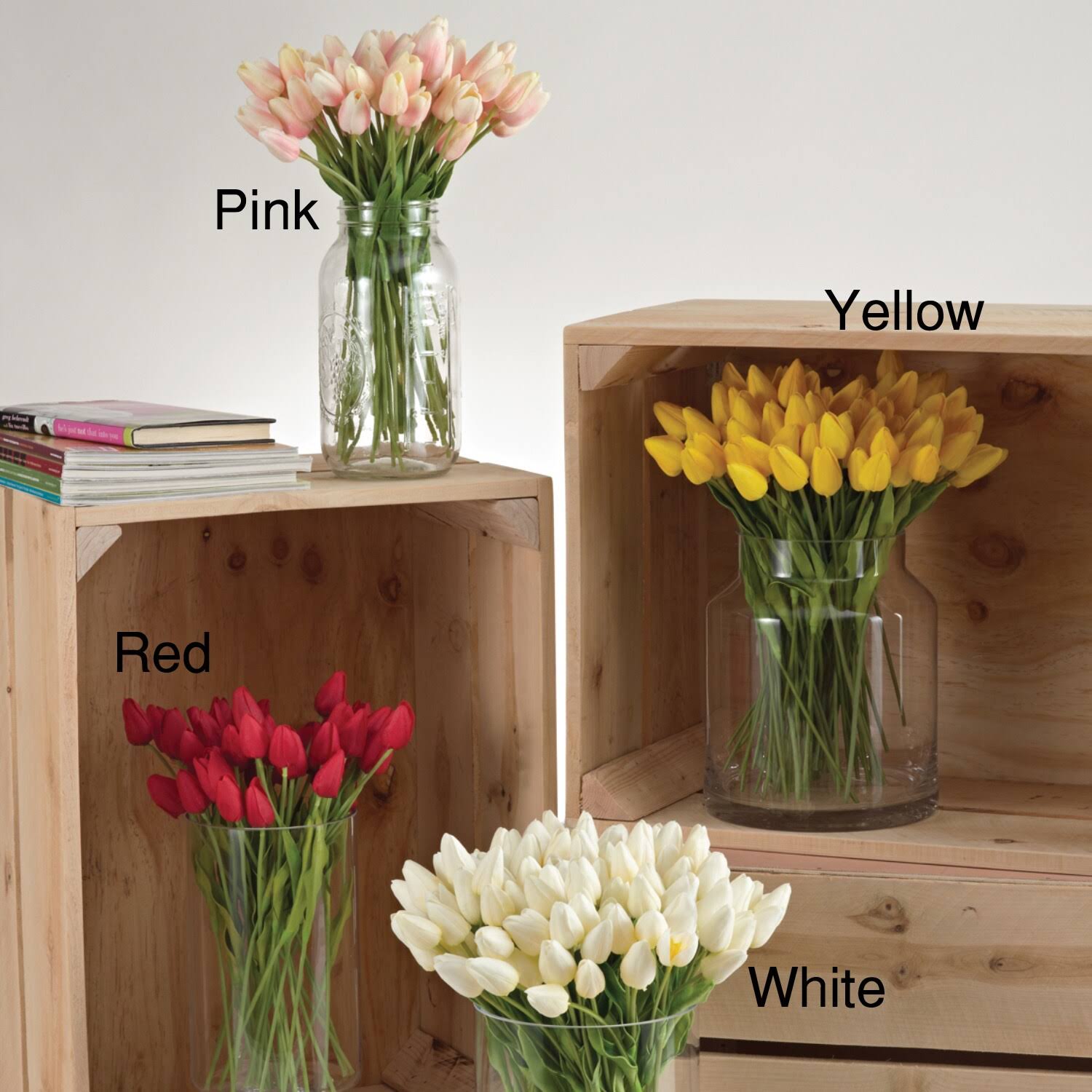 Yellow Petite Tulip 9-Piece Bunch Long Set of 12 Pcs U953