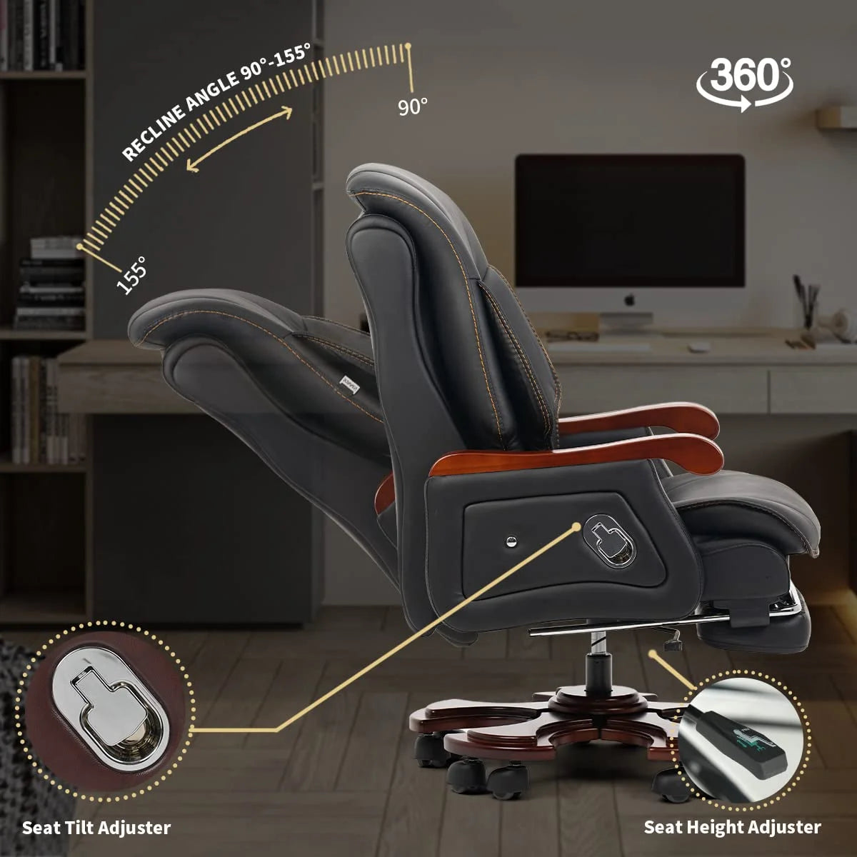 Leather Executive Swivel Office Chair V158