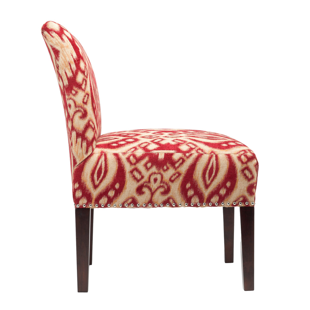 Brown Geometric Accent Chair E183406