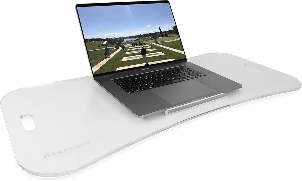 Clear Acrylic Treadmill Laptop Tray with 2 Straps, Pack of 2 C944