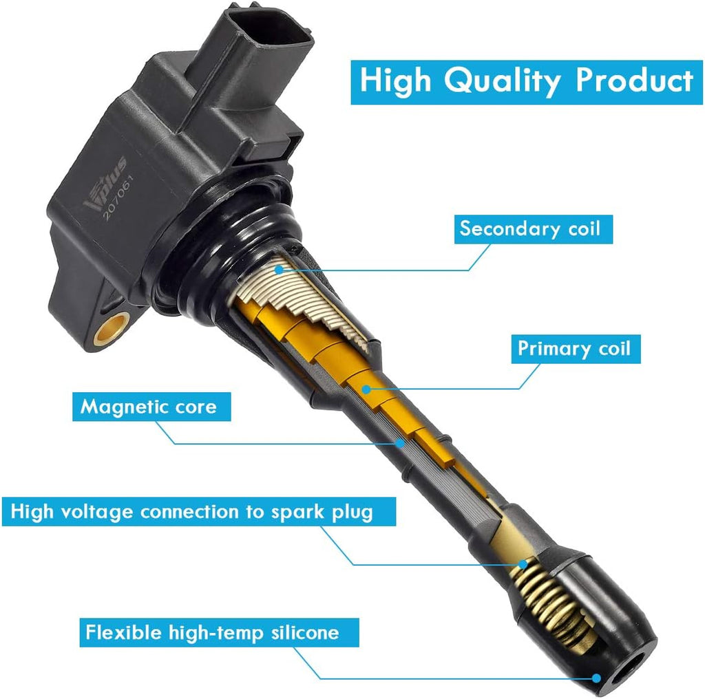 Set of 6 Ignition Coils & Spark Plugs for 3.5L V6 P40066
