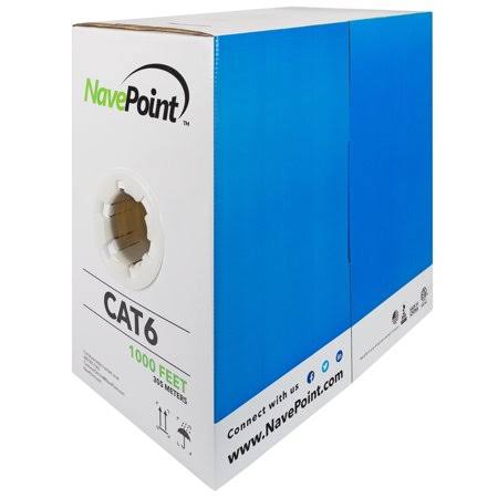 Cat6 Cable CMR Copper Riser UTP 23AWG 550mhz Network Ethernet 1000ft Yellow Bulk D504779