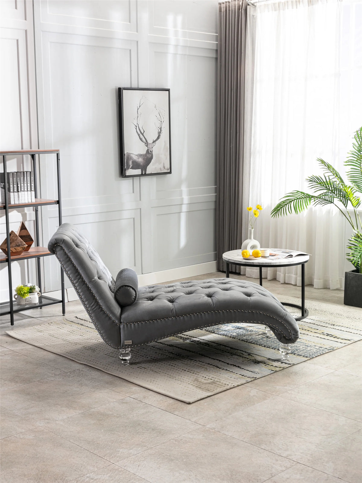 Leisure Concubine Sofa With Acrylic Feet H852089