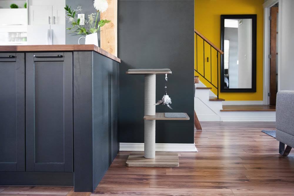 Gray Cat Scratch Post Z106587