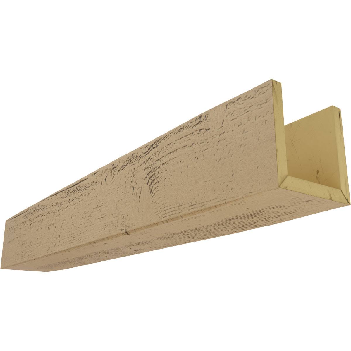 6x22W x 6x22H x 10&L 3-Sided Rough Sawn Faux Wood Ceiling Beam V616995