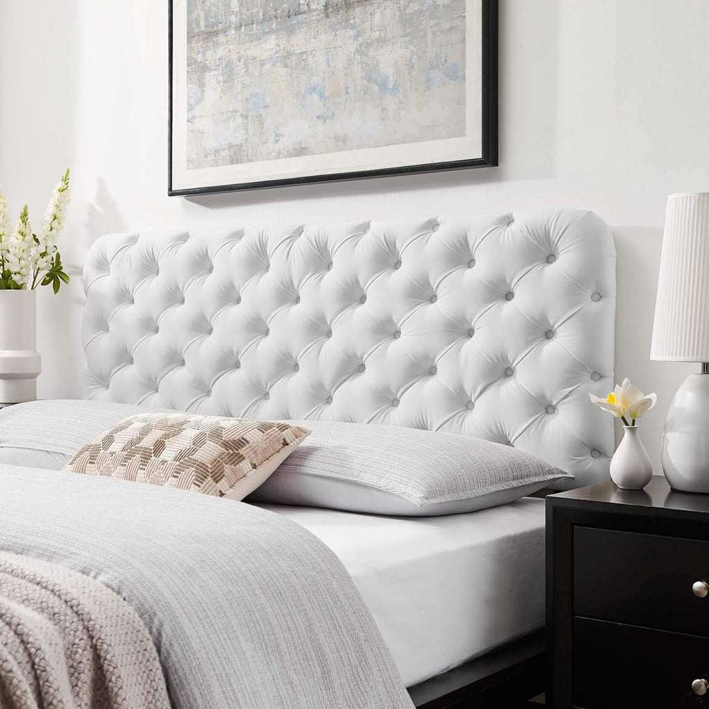 Teal Tufted Velvet California King Headboard O14767