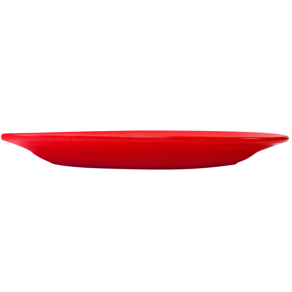 Crimson Red Stoneware Wide Rim Platter - 12/Case M7829