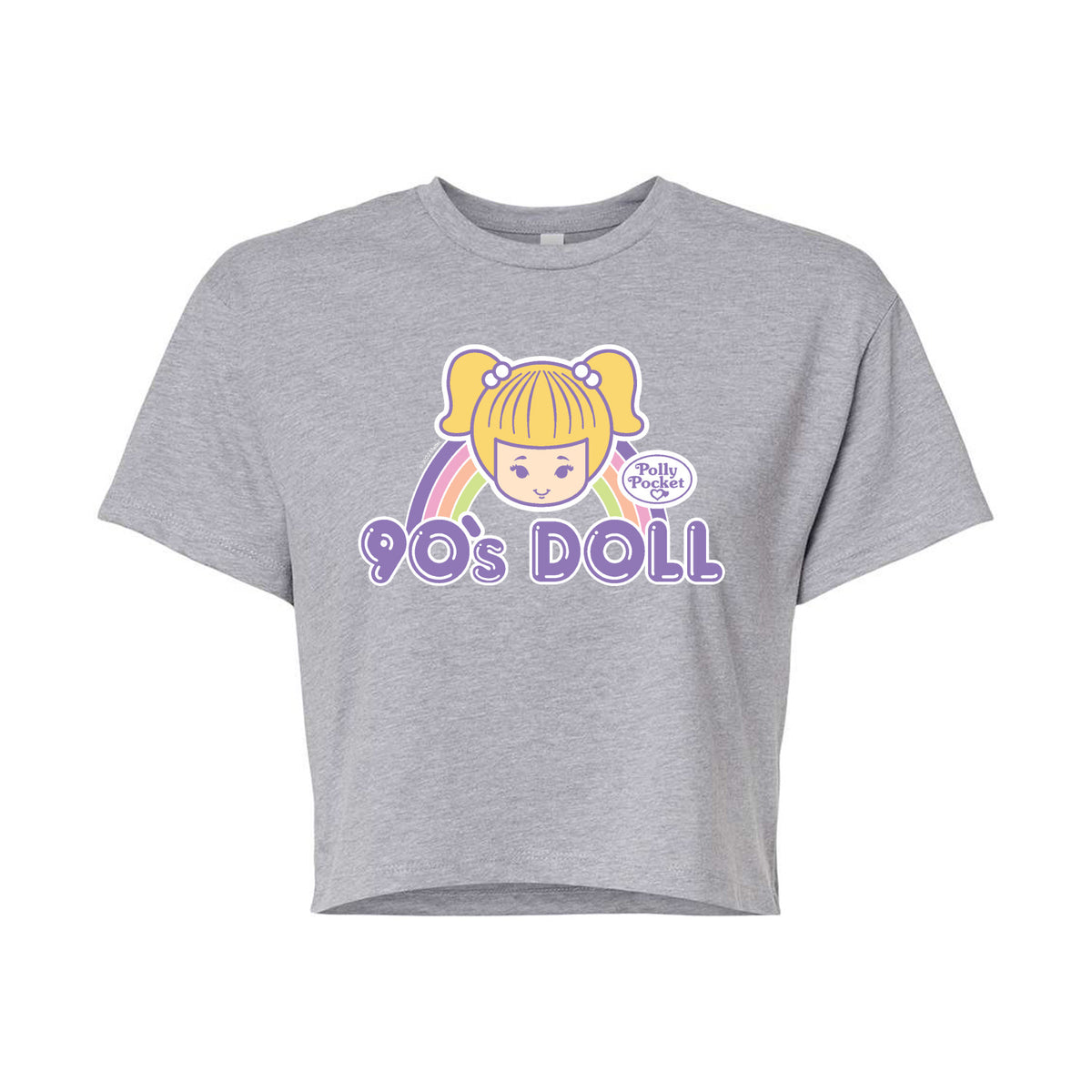 Juniors Cropped Cotton Blend T-Shirt E9379