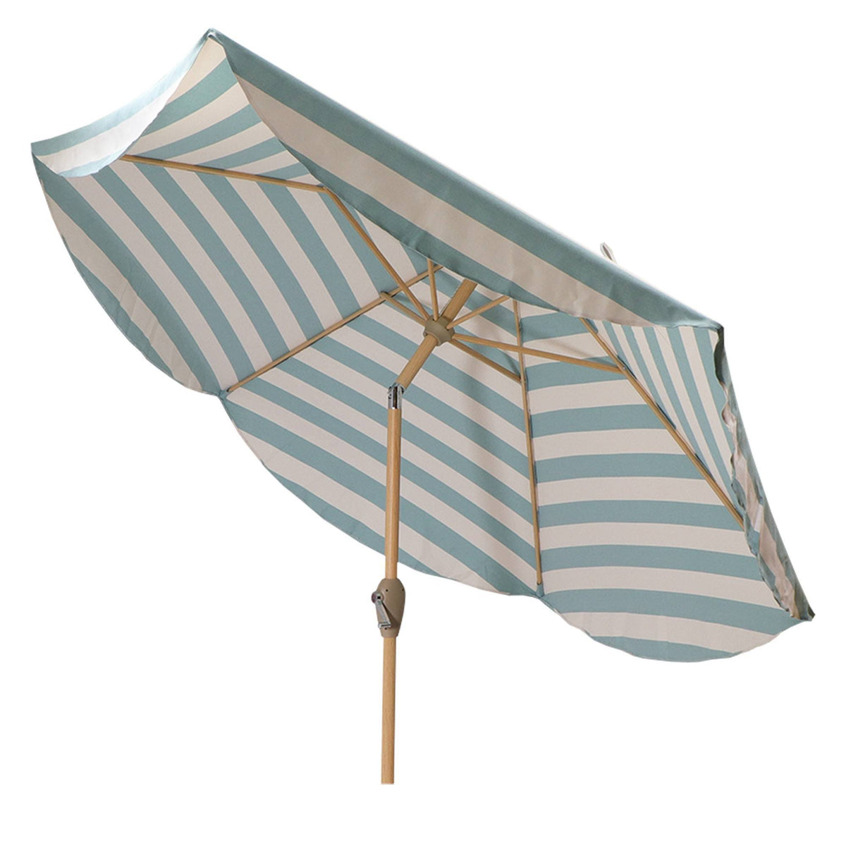 Turquoise Round Scalloped Patio Umbrella M198