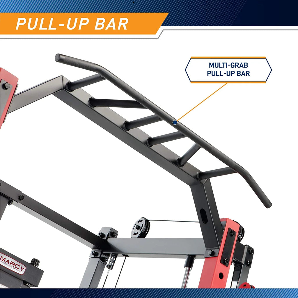 Smith Machine Cage System with Pull-Up Bar and Landmine Station B40328