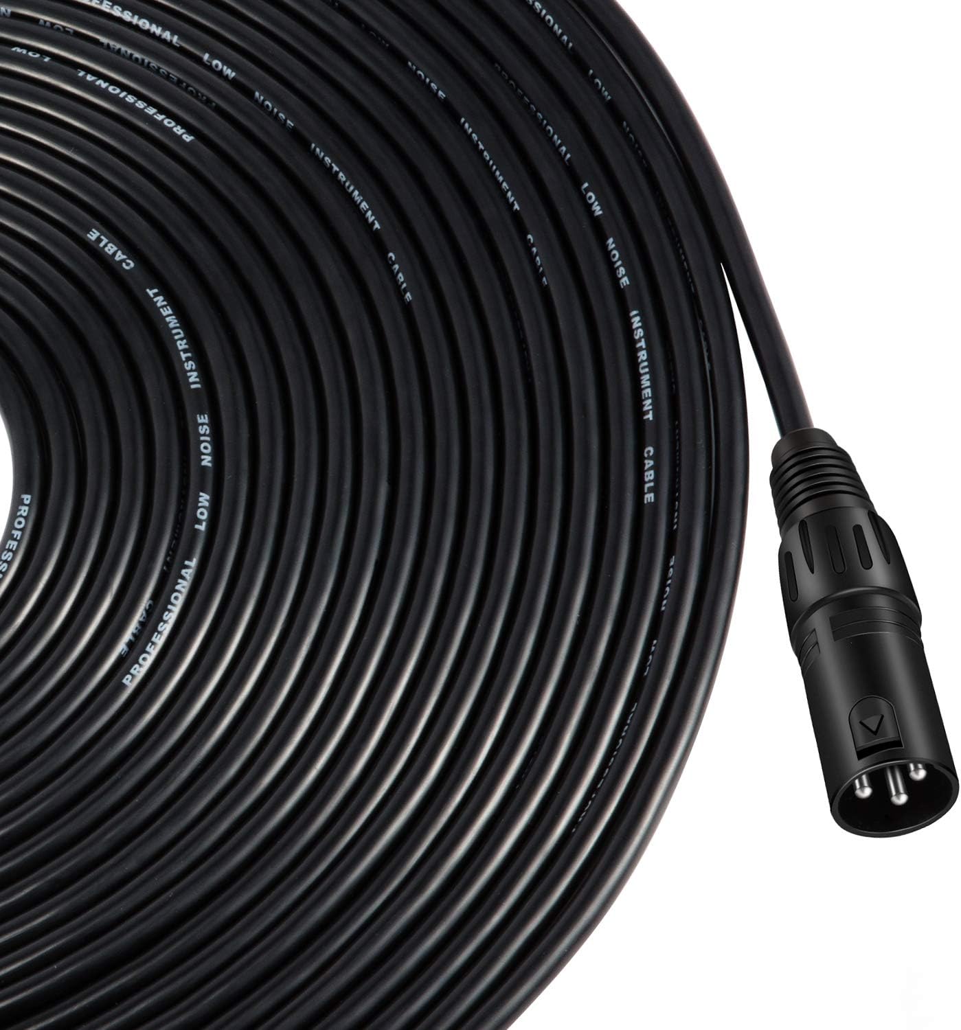 50ft XLR Microphone Male to Female Mic Cables Black 3-Pack B30892