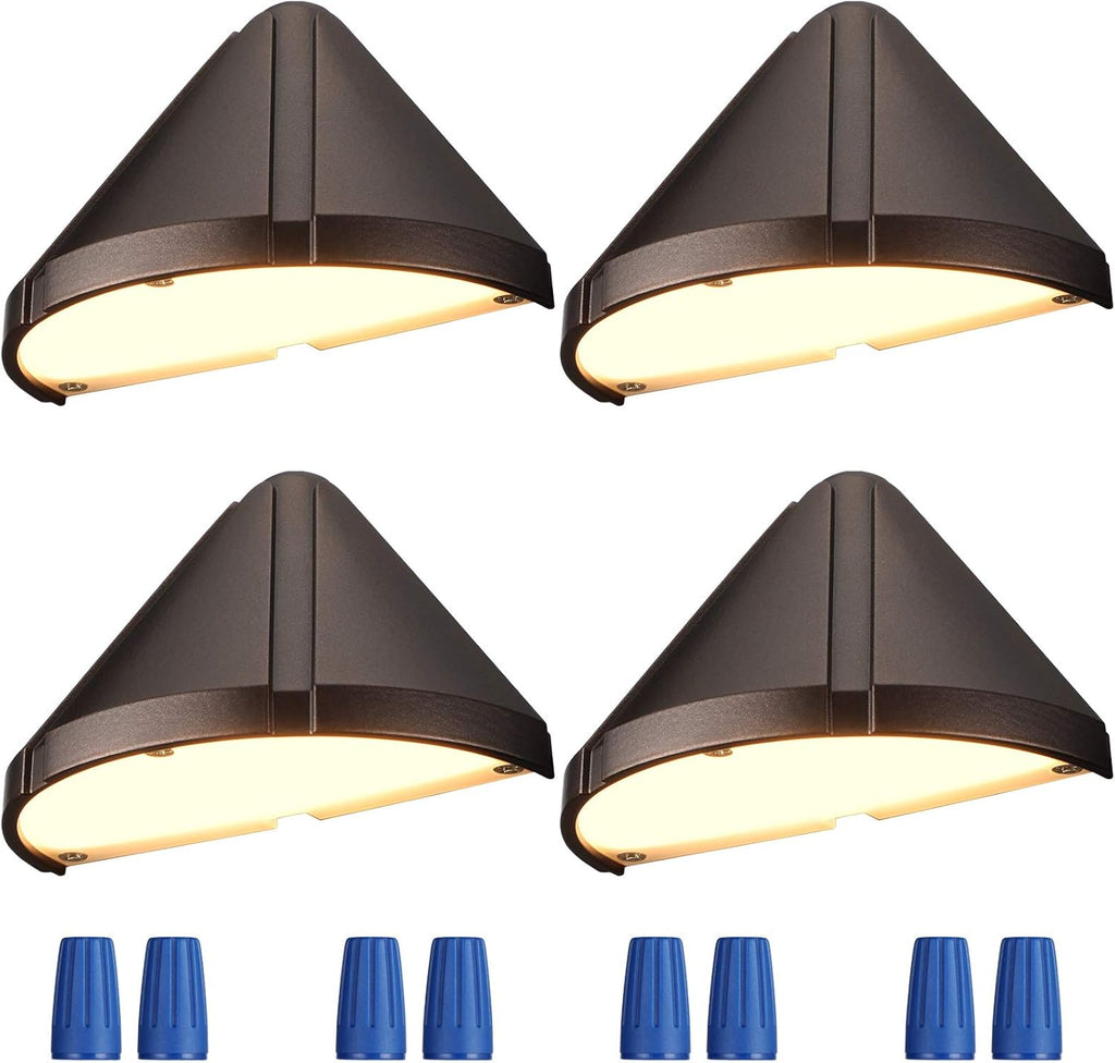 Pack of 4 LED Deck Lights, 5W, 12-24V, 2700K Soft White, Aluminum Housing M55267