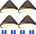 Pack of 4 LED Deck Lights, 5W, 12-24V, 2700K Soft White, Aluminum Housing M55267