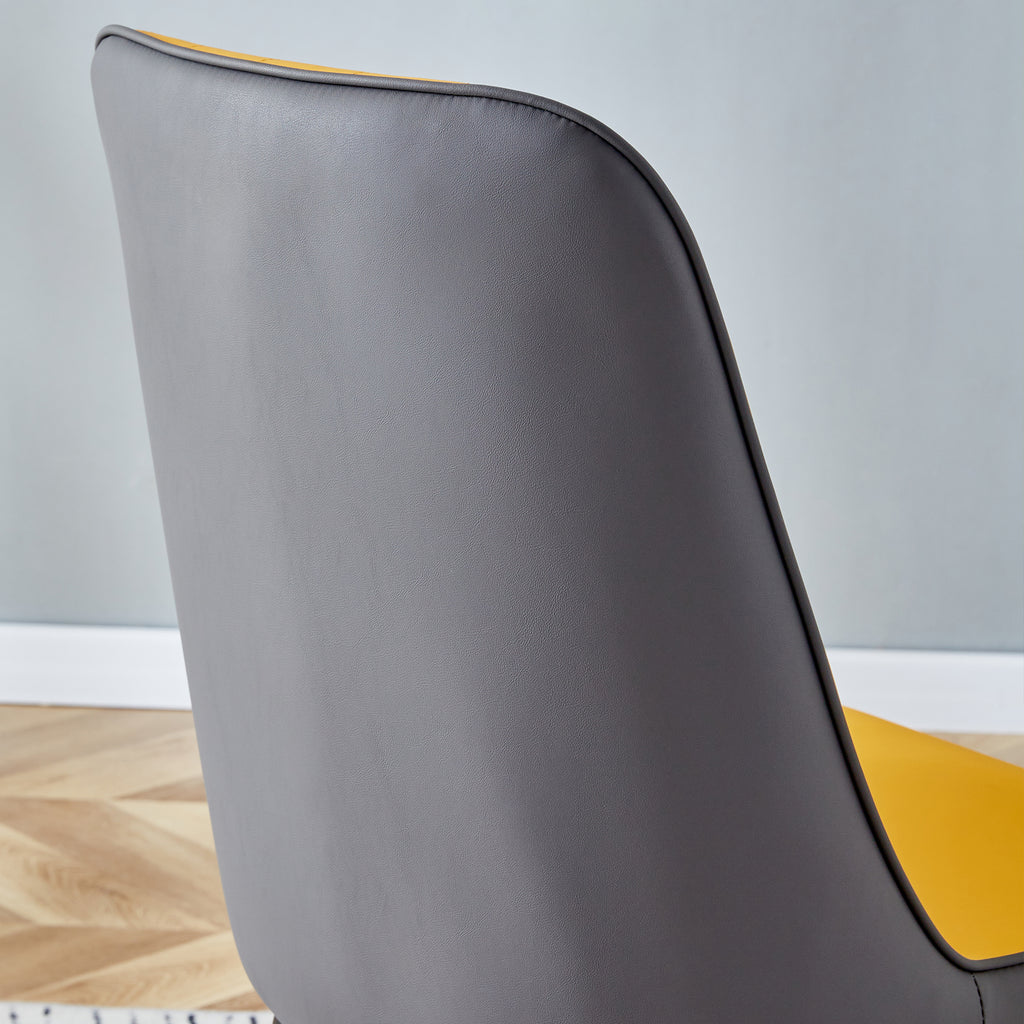 Set of 2 Upholstered Faux Leather Dining Chairs Y760
