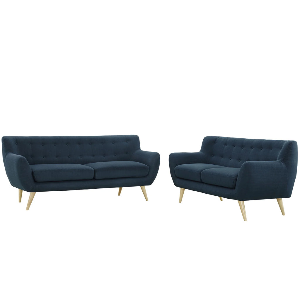 Navy Fabric Two PCS Living Room Set E157
