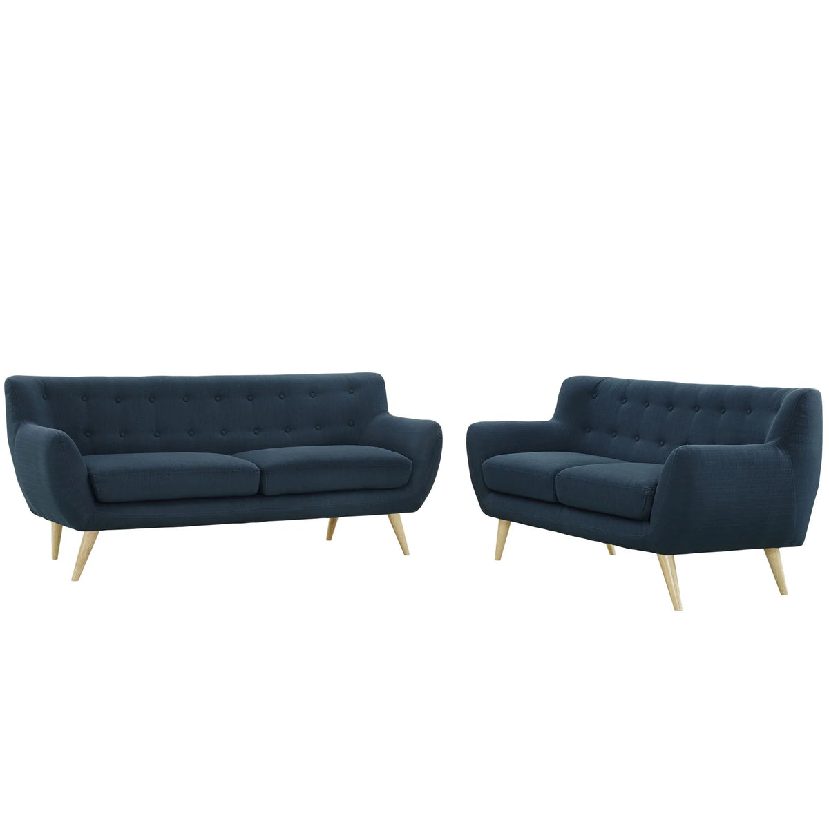 Navy Fabric Two PCS Living Room Set E157