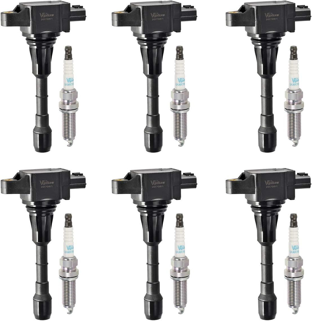 Set of 6 Ignition Coils & Spark Plugs for 3.5L V6 P40066