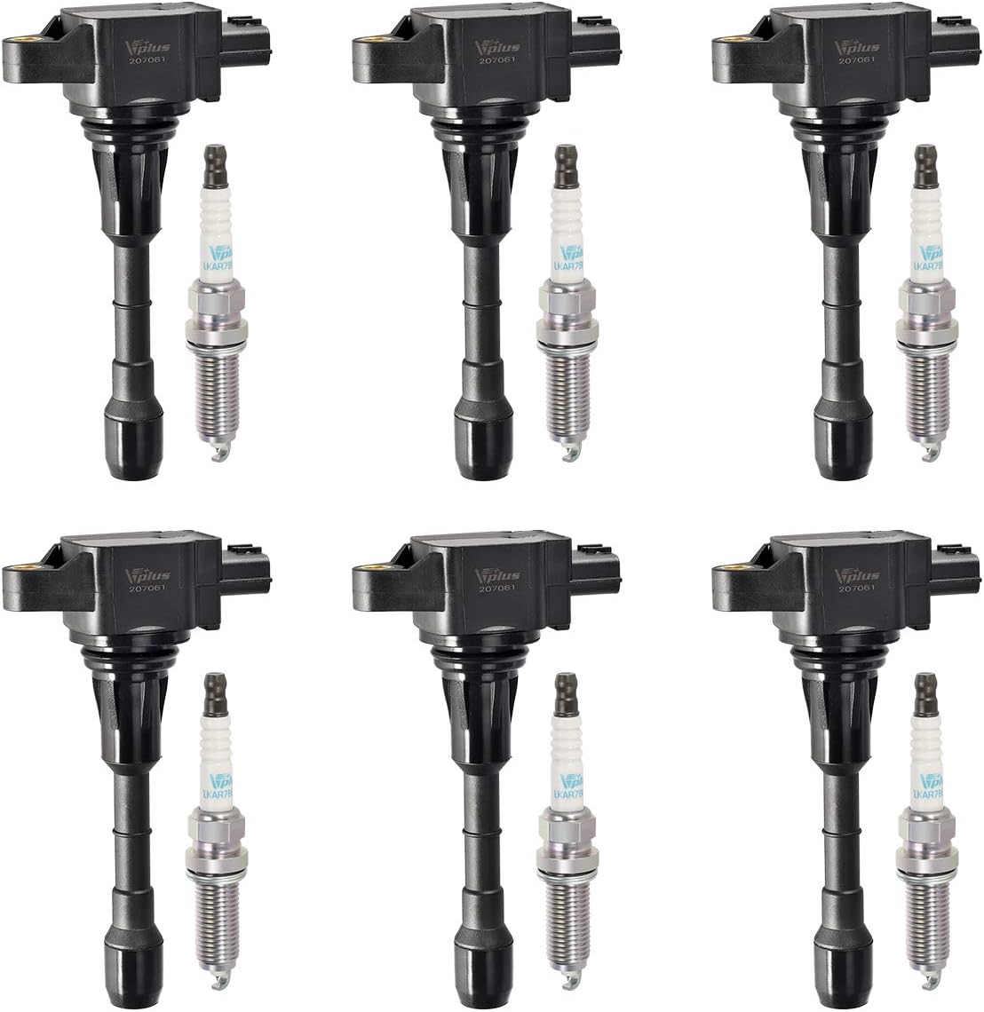 Set of 6 Ignition Coils & Spark Plugs for 3.5L V6 P40066