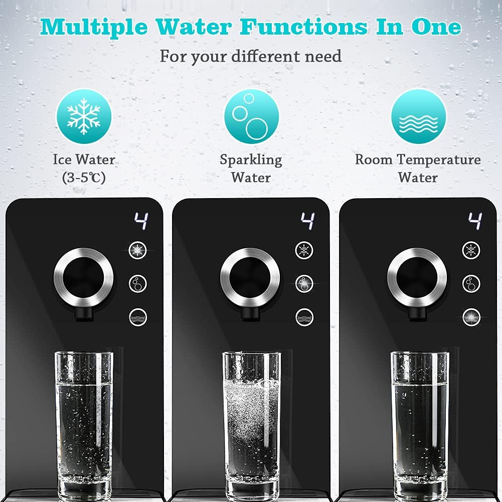 Black Countertop Sparkling Water Maker Q916594