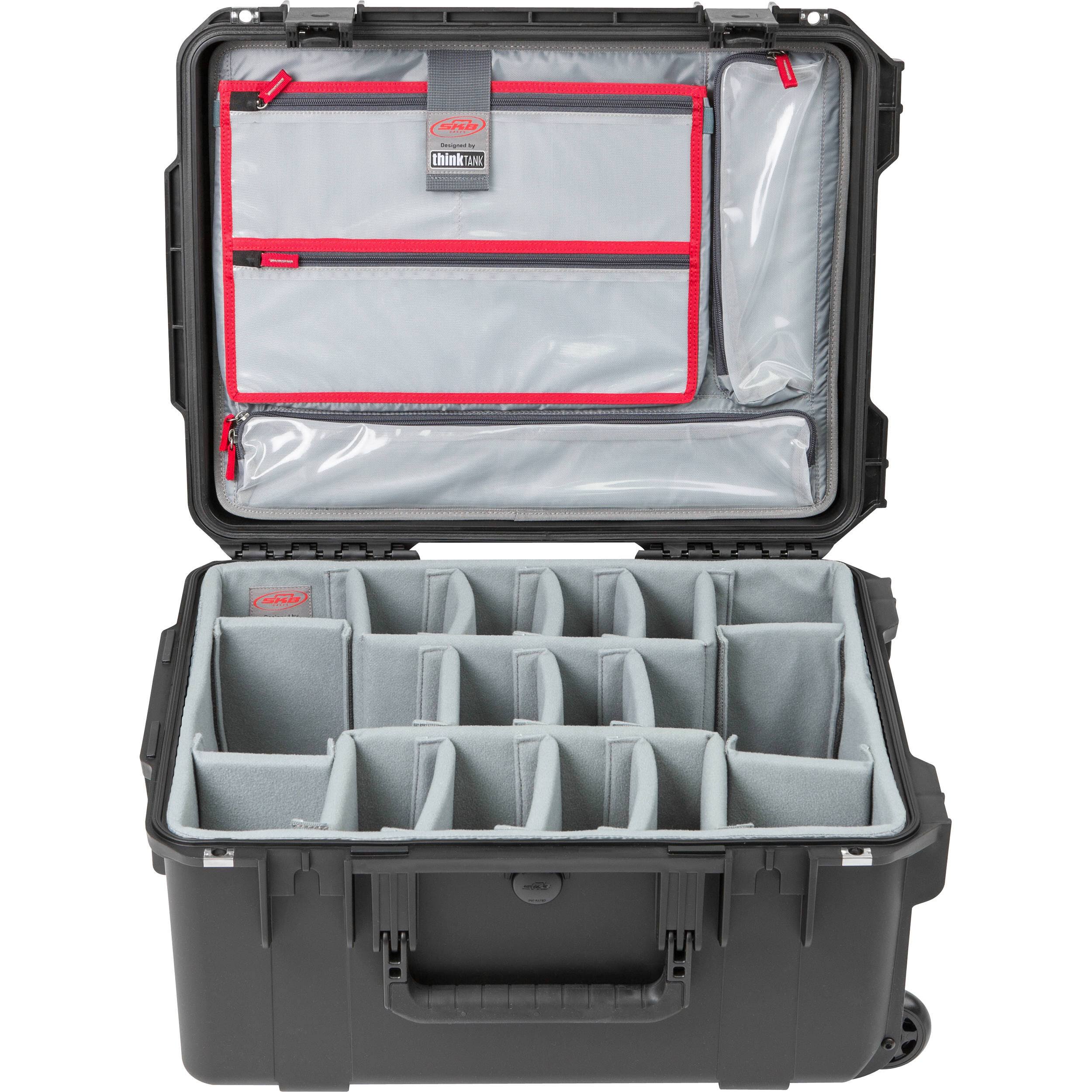 Black/Gray Case with Photo Dividers & Lid Organizer Y575923