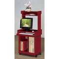 Brown Computer Desk with Hutch H541