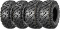 25x8-12 25x10-12 ATV Tires Set of 4, 6PR, Tubeless, 0.8" Tread Depth H44095