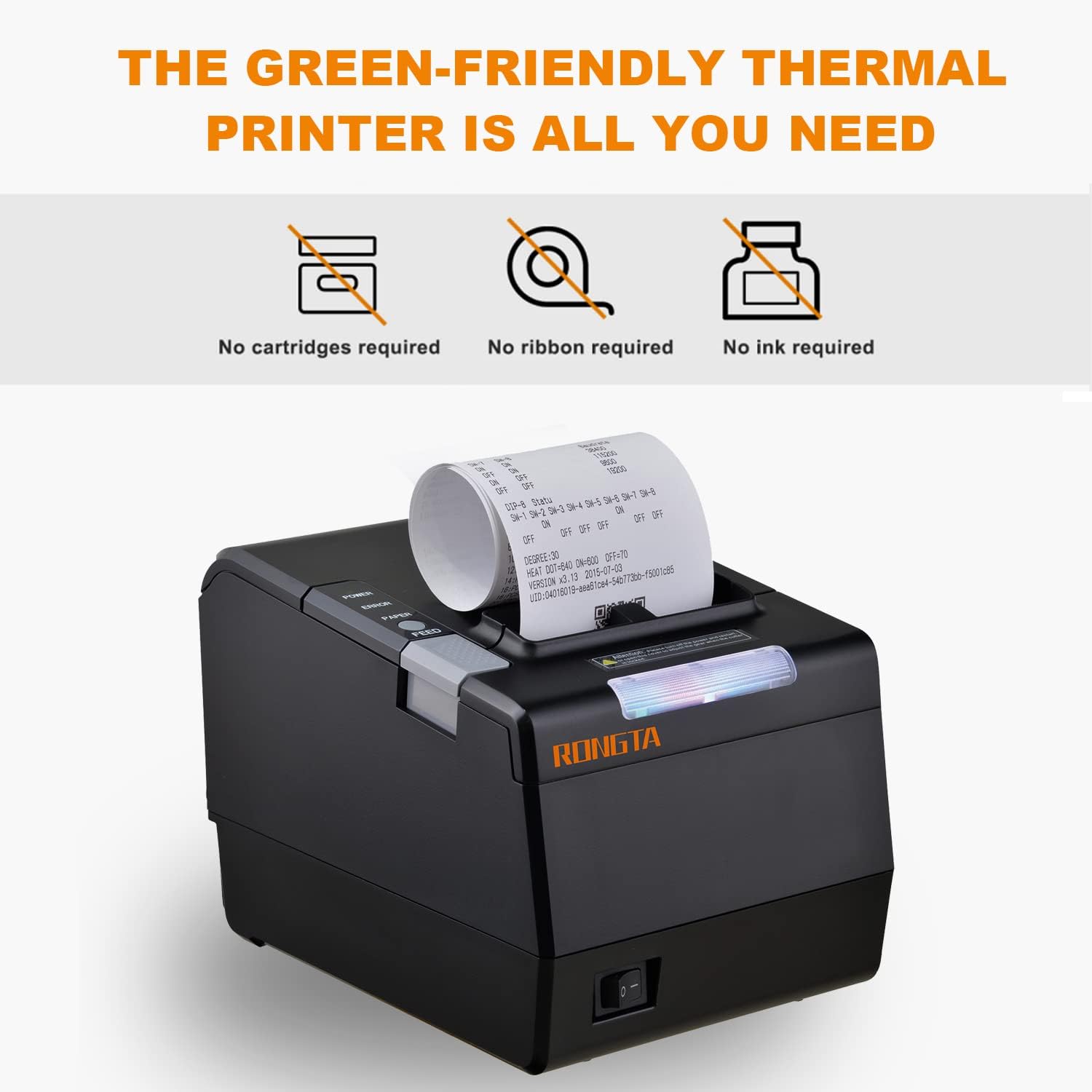 80MM Direct Thermal Receipt Printer with Auto Cutter G654423