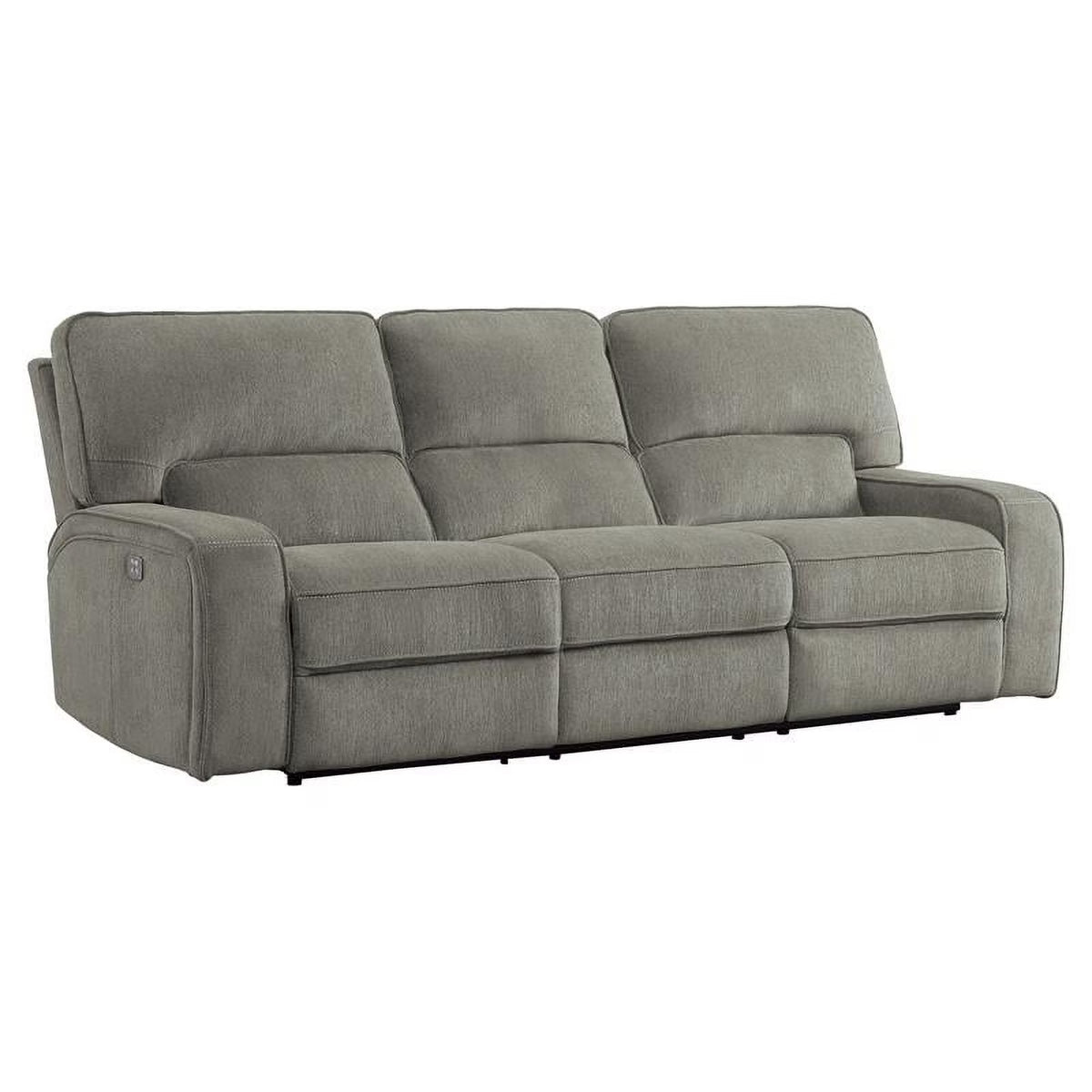 Mocha Chenille Power Double Reclining Sofa Q125552
