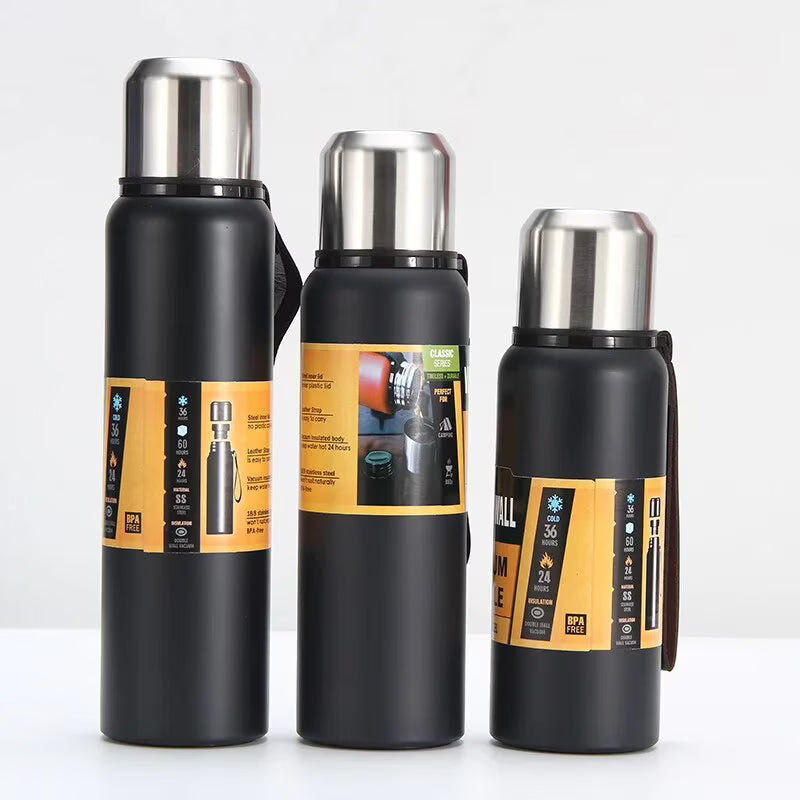 1000ml Stainless Steel Vacuum Flask Black J9280