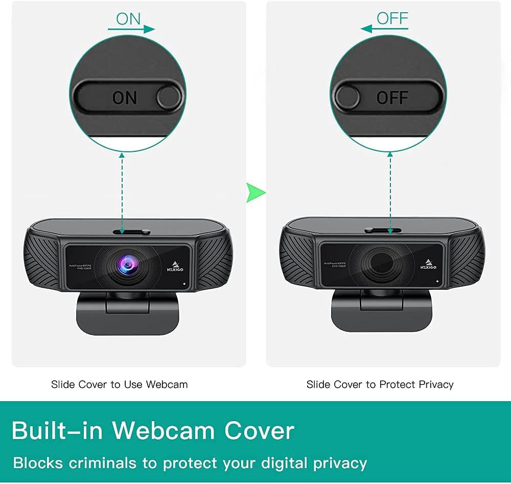 1080P AutoFocus USB Webcam with Microphone and Privacy Cover Z9952