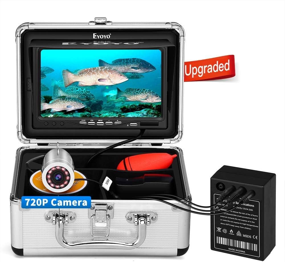 Upgraded 720P Underwater Fishing Camera with 7 inch Screen (15m) E219