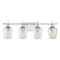 Polished Chrome 4-Light Bath Bar V744