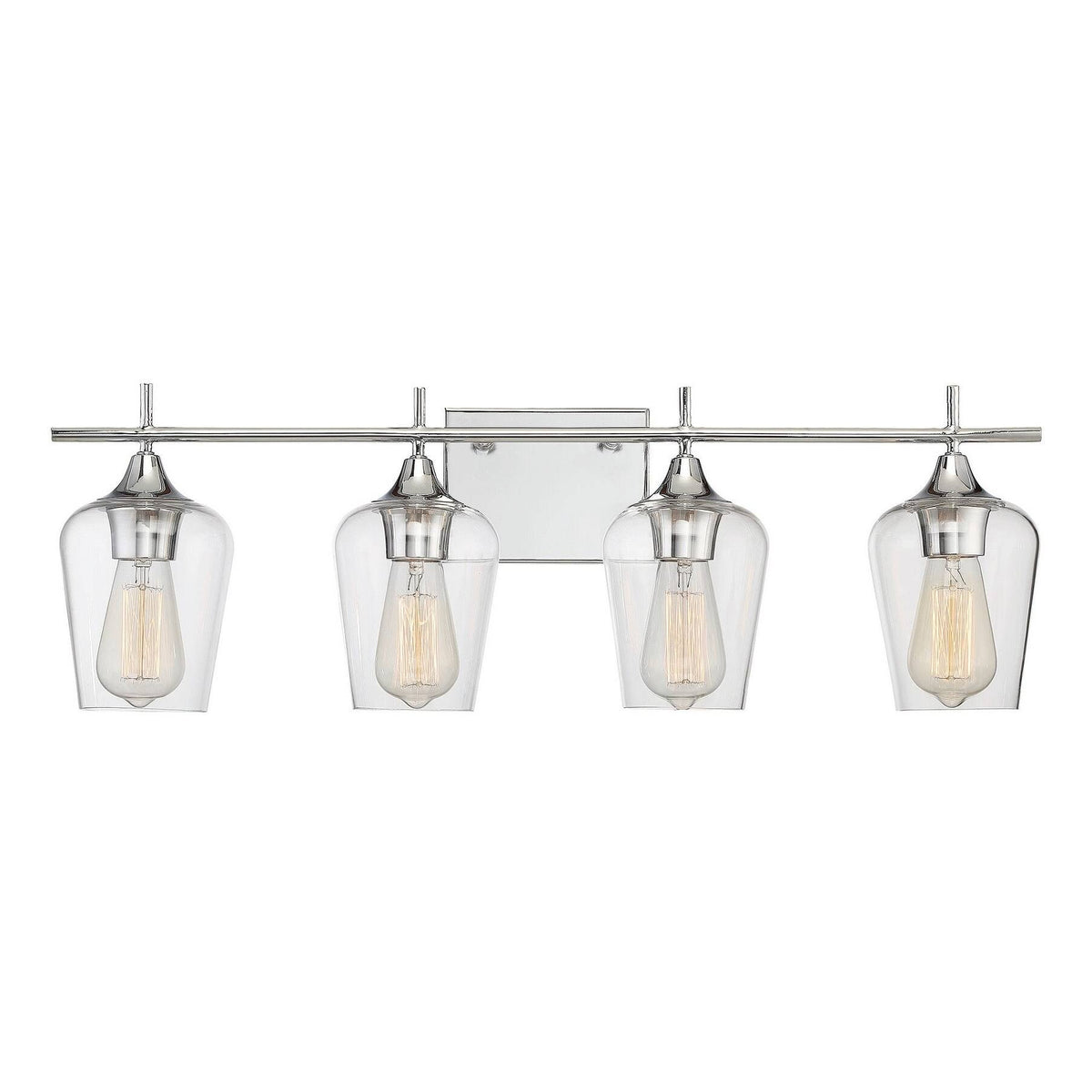 Polished Chrome 4-Light Bath Bar V744