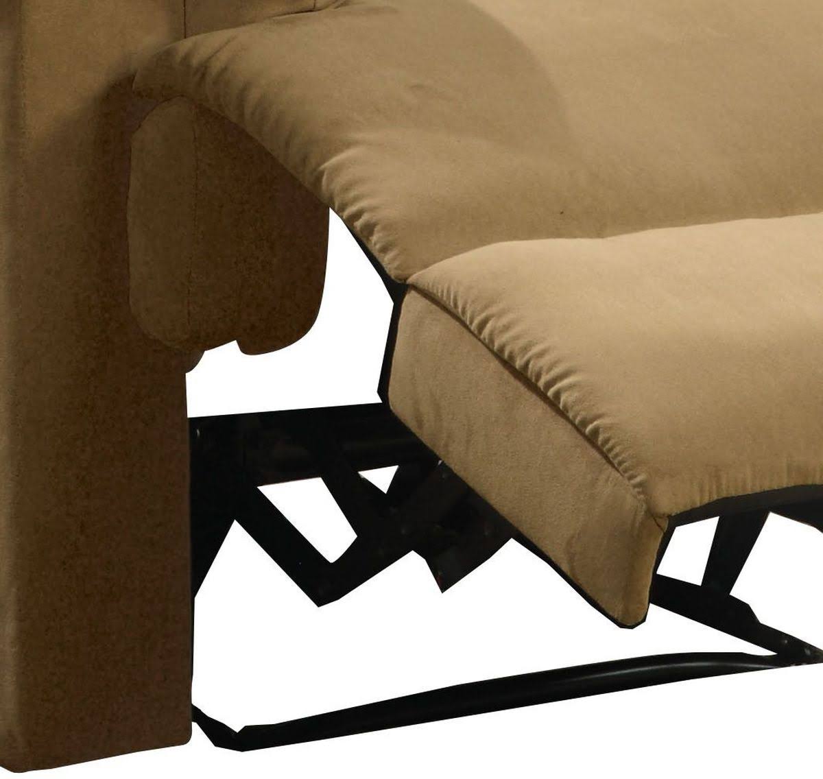 Light Brown Microfiber Manual Recliner V20434