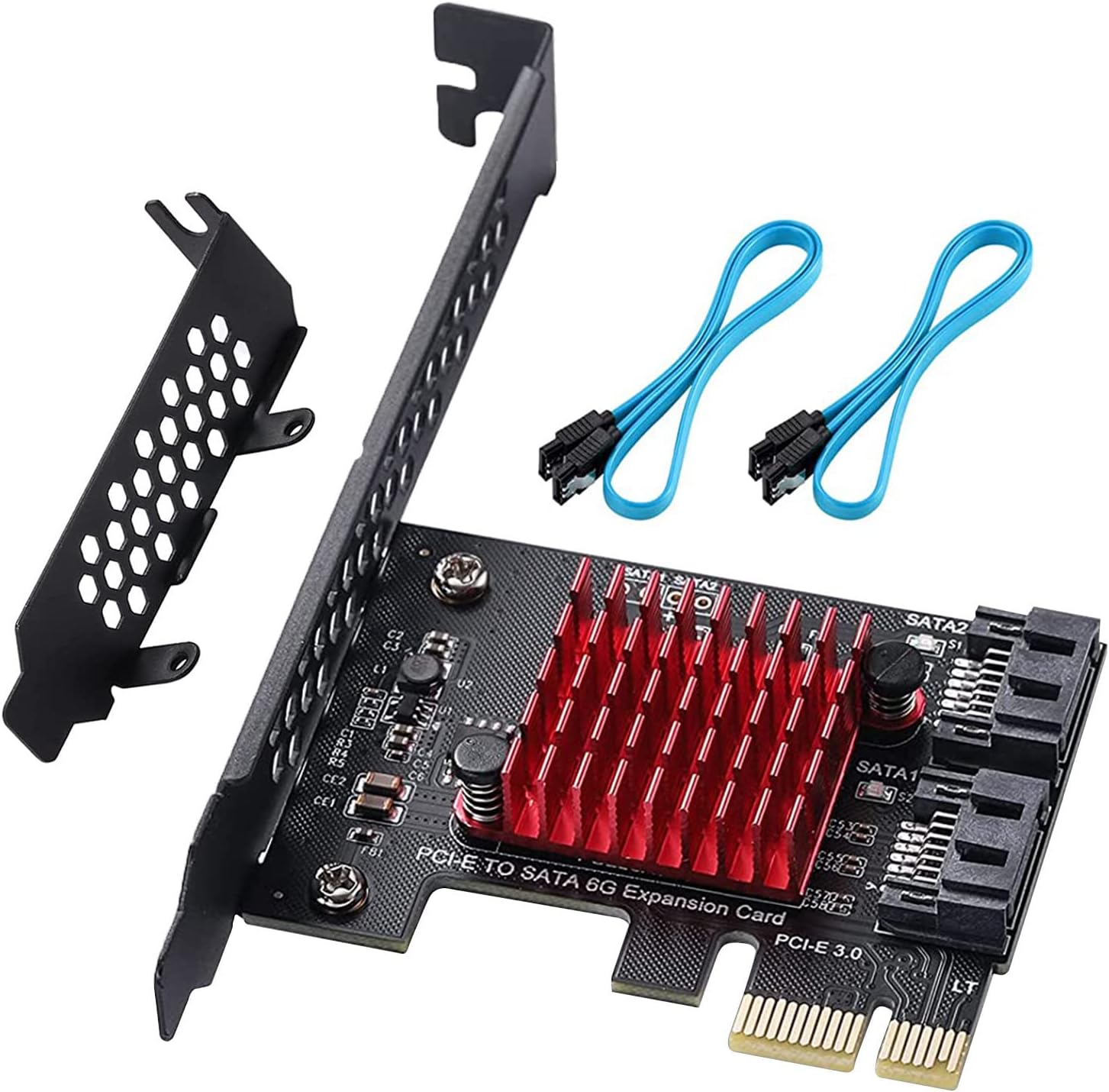 PCIE to SATA 3.0 6 Gbps Controller Card with 8 SATA Cables K682